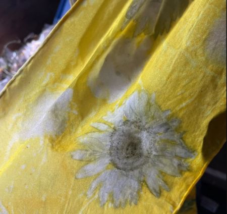 Wandering Wyld, Botanical Print Silk Scarf Dying