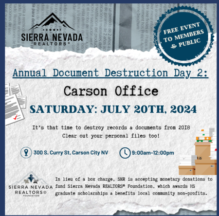 Carson City Events, Annual Document Destruction Day