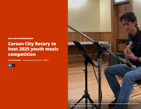 Carson Rotary, Music Competition for Carson City high school students