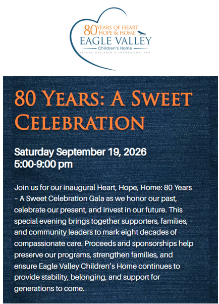 Carson City Events, Heart, Hope, Home Gala Eagle Valley Children's Home