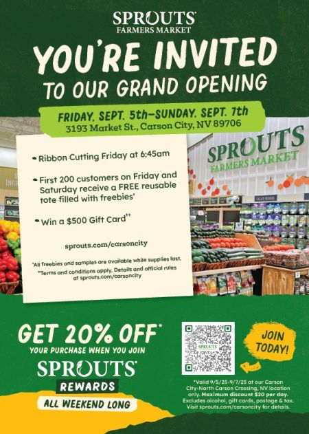 Carson City Events, Grand Opening & Ribbon Cutting: Sprouts Farmers Market