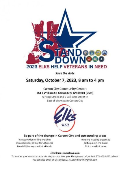 Elks Lodge #2177 Carson City, Stand Down