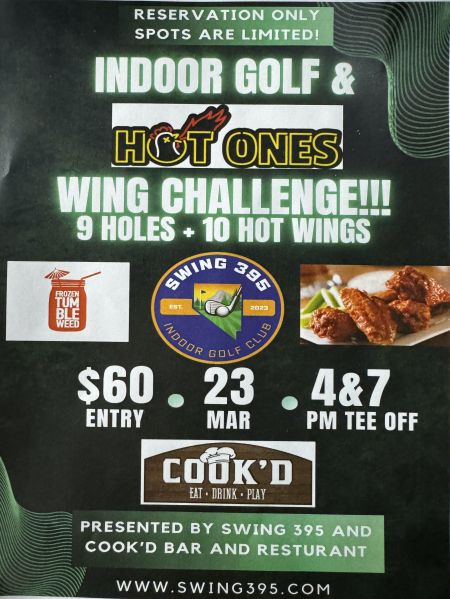 Swing395 Indoor Golf Club, Swing395 Wing Challenge