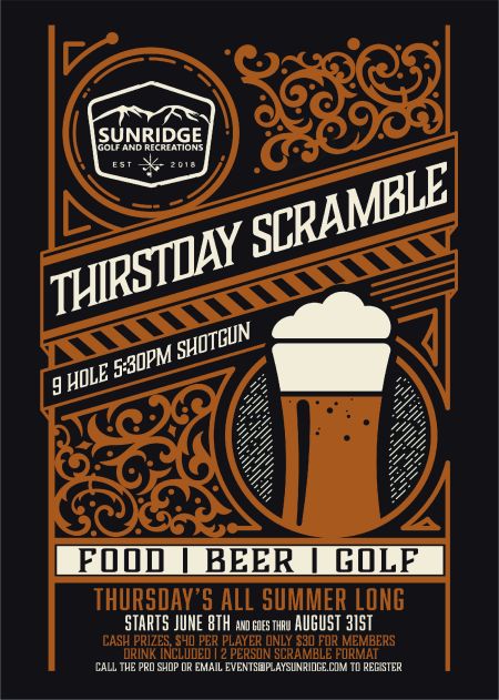 Sunridge Golf and Recreations, Thirstday Scramble