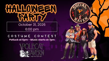 Polecat Tavern, Halloween Party & Potluck with Social Raven