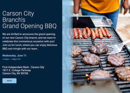 Carson City Events, Carson City Branch's Grand Opening BBQ