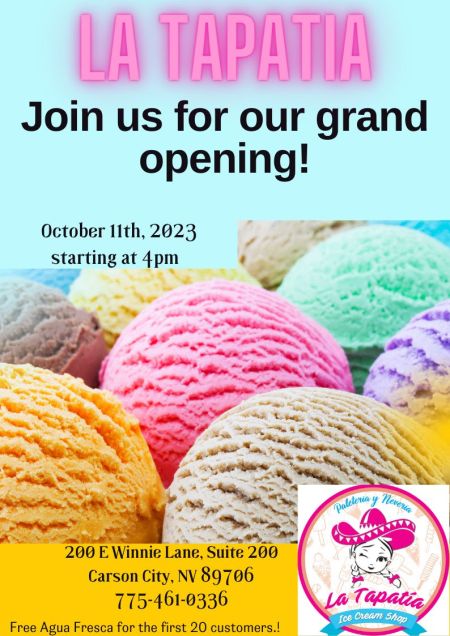 Carson City Chamber of Commerce, Grand Opening & Ribbon Cutting at La Tapatia Ice Cream Shop