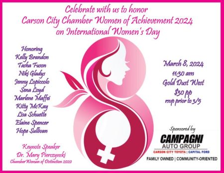 Carson City Chamber of Commerce, Carson City Chamber Women of Achievement Luncheon