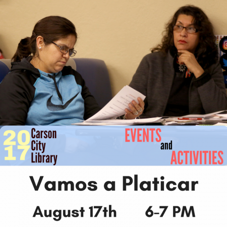 Carson City Library, Vamos a Platicar (Let's Talk)