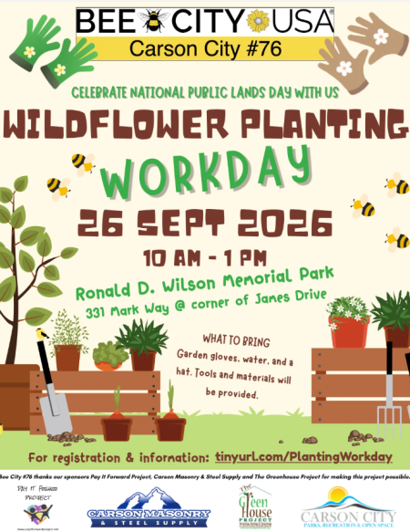 Carson City Parks, Recreation & Open Space, Wildflower Planting Workday