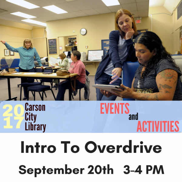 Intro to Overdrive Carson City Library Nevada Events